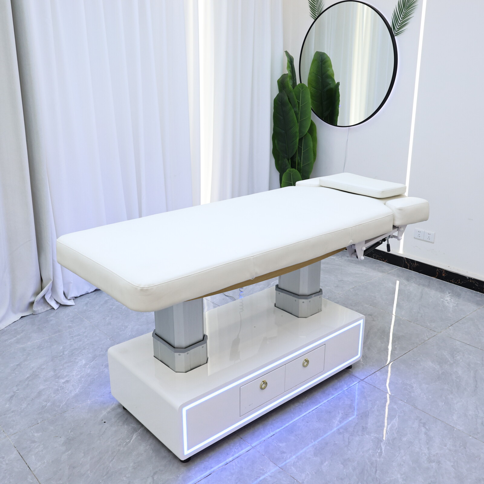 Massage Table Accessories Uk - 전동 리프팅, 화이트 뷰티 케어 베드,