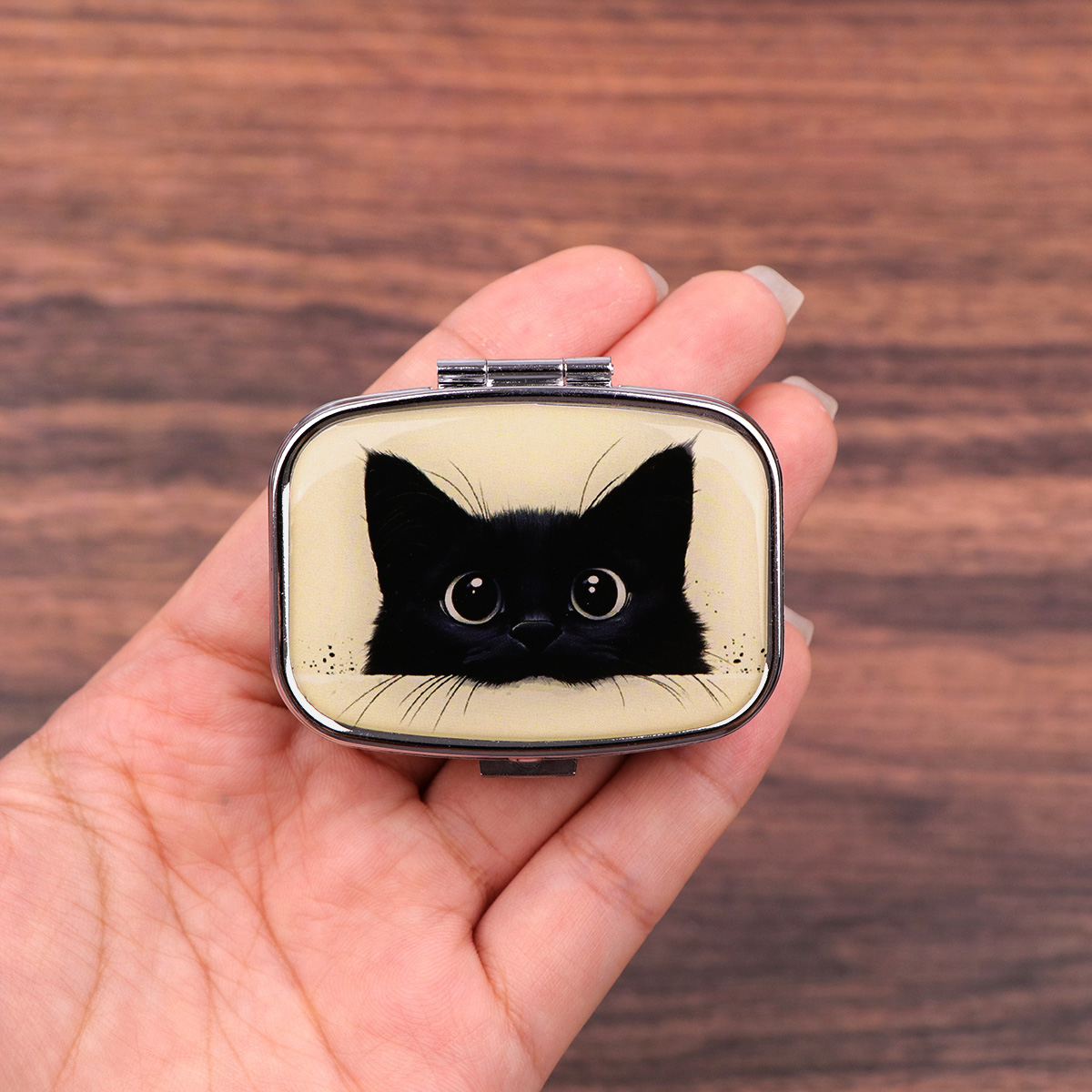 Boox Tablet Accessories - 귀여운 검은 고양이 여행 알약 정리함