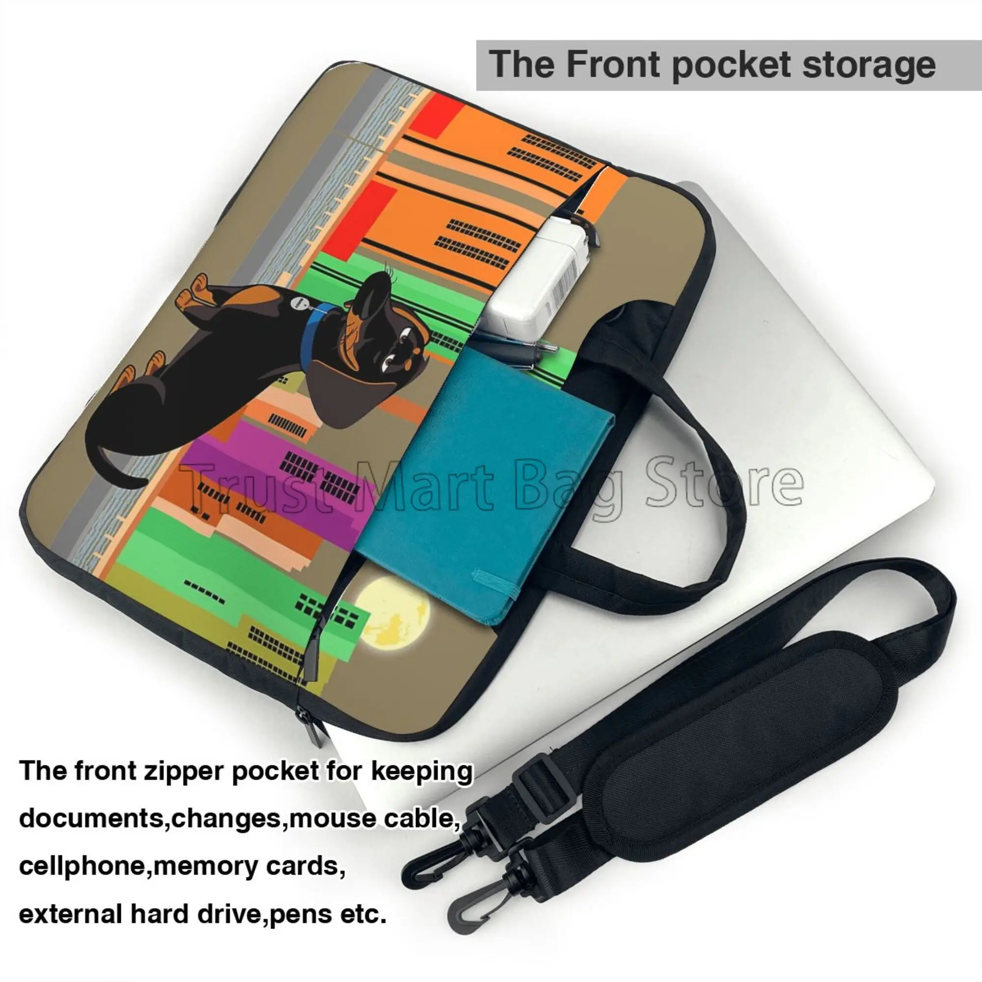 귀여운 닥스훈트 프린트 노트북 운반 가방 케이스 노트북 - Boox Tablet Accessories 리뷰 및 가격