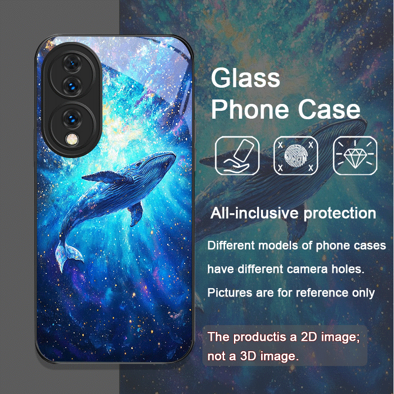 만화 별이 빛나는 하늘 블루 웨일 프린트 강화유리 휴대 - Huawei Nova 12 리뷰 및 가격