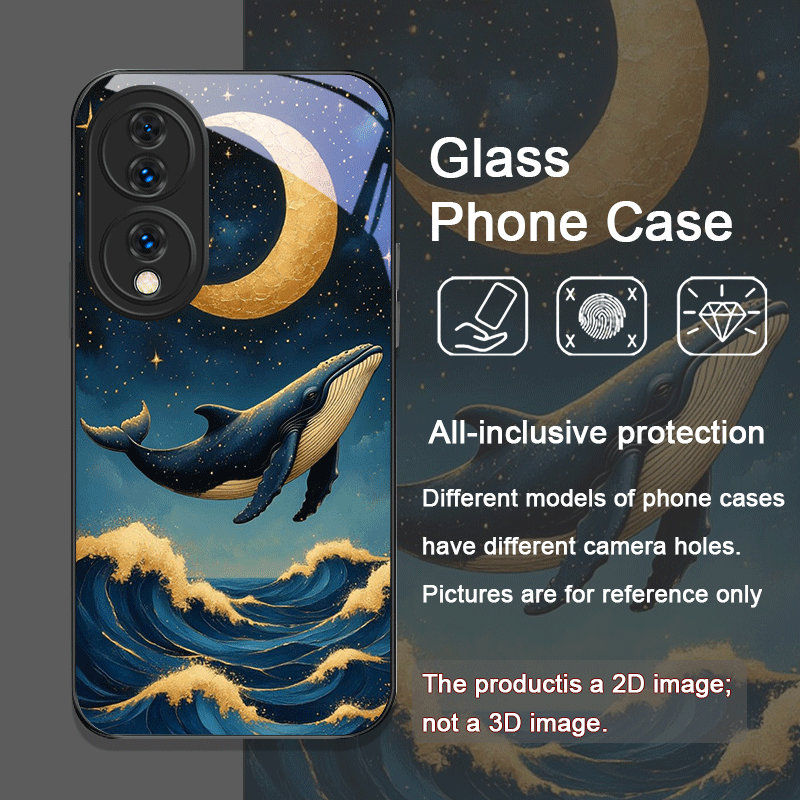 만화 별이 빛나는 하늘 블루 웨일 프린트 강화유리 휴대 - Huawei Nova 12 리뷰 및 가격