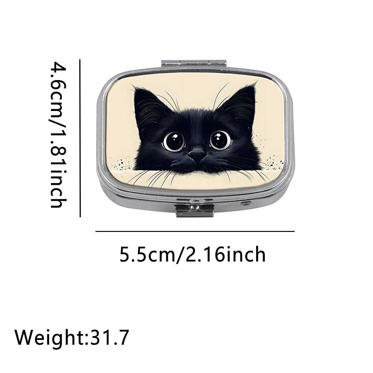 귀여운 검은 고양이 여행 알약 정리함 포켓 휴대용 알약 - Boox Tablet Accessories 리뷰 및 가격