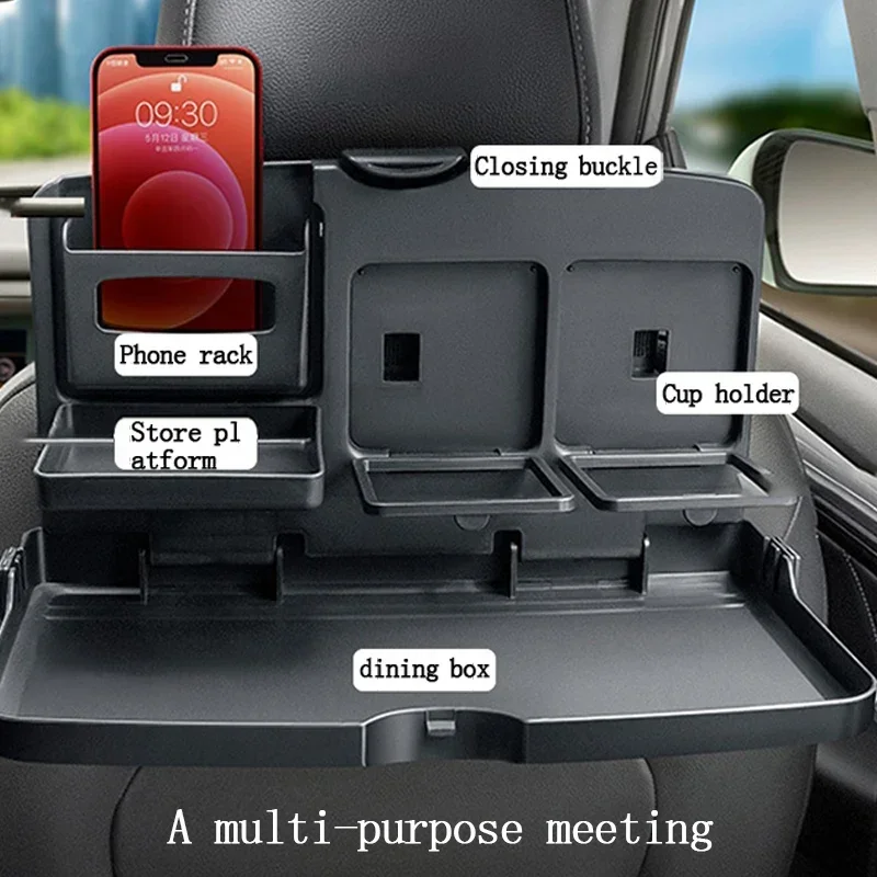 자동차 뒷좌석 접이식 식탁 - 컵홀더가 있는 대용량 차 - Tablet Car Accessories 리뷰 및 가격
